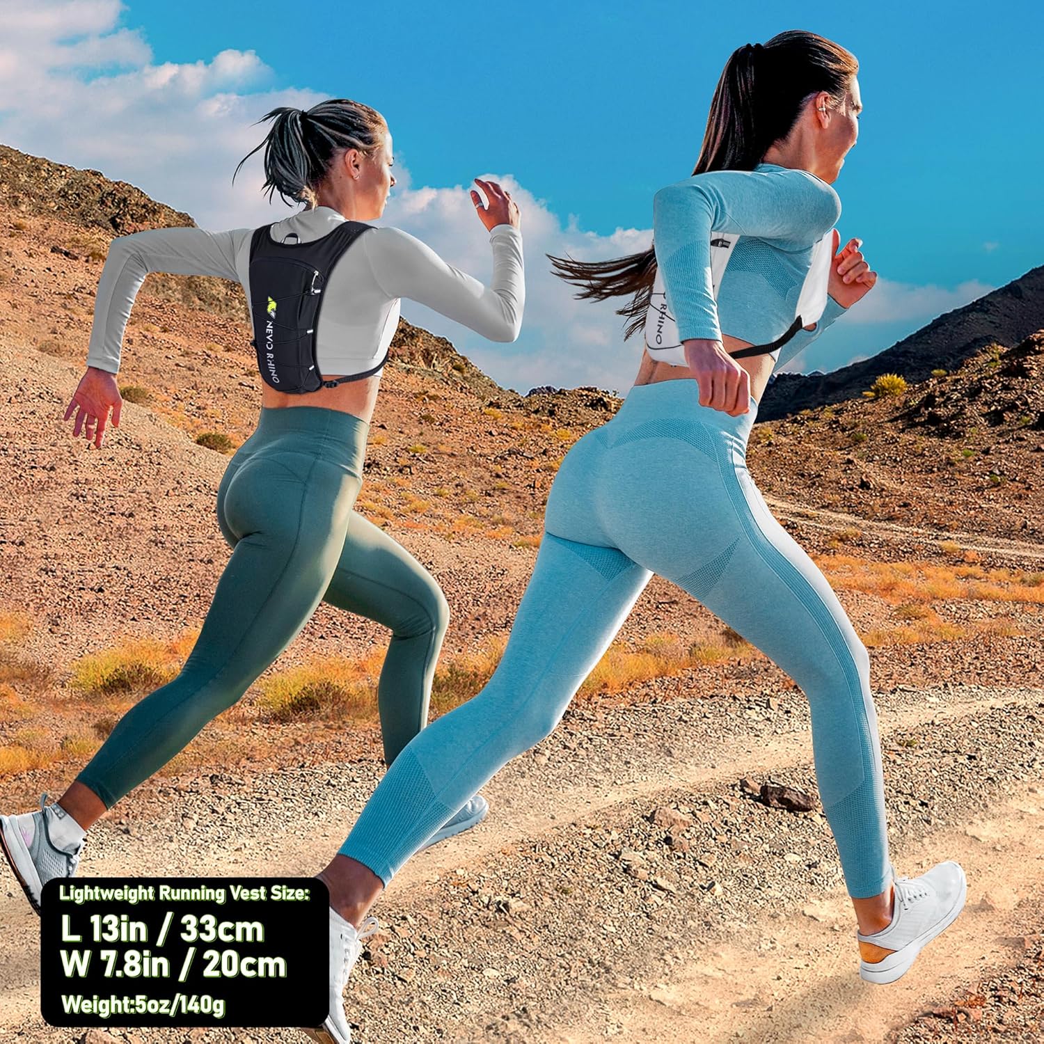 Hydration Running Vest for Women, Water Vest Backpack 5L Small, Lightweight Hydration Pack Mini Vest Women for Hiking, Trail Marathon Race (Pack with 1.5L Water Bladder) - Image 3