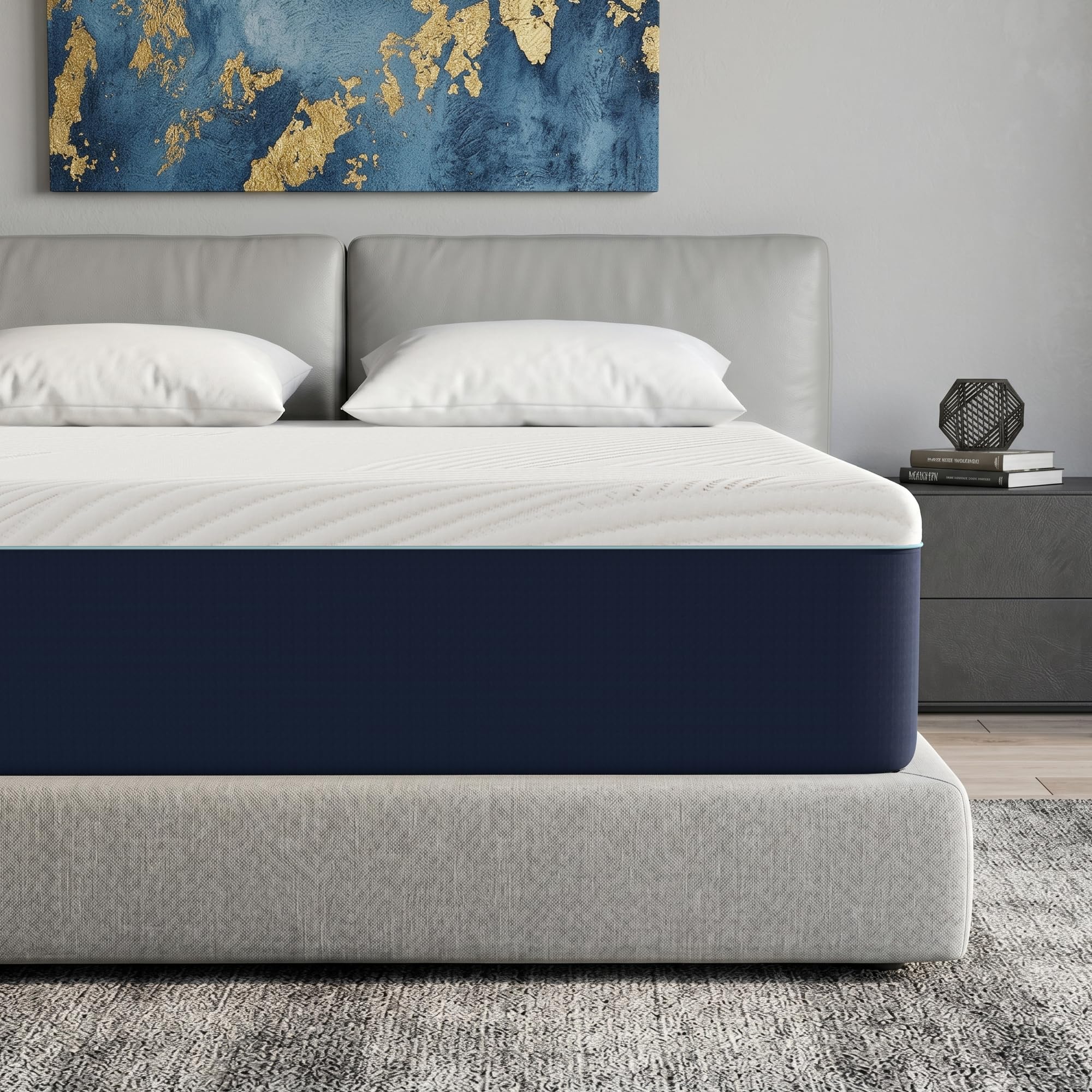 wowttrelax Matratze 90x200 cm, 7-Zonen, Höhe 20 cm, Bequem luftdurchlässig | Gel-Memory-Schaum Matratze, abnehmbar waschbarer Bezug, OEKO-TEX & CertiPUR-US zertifiziert, atmungsaktiv hautschonend