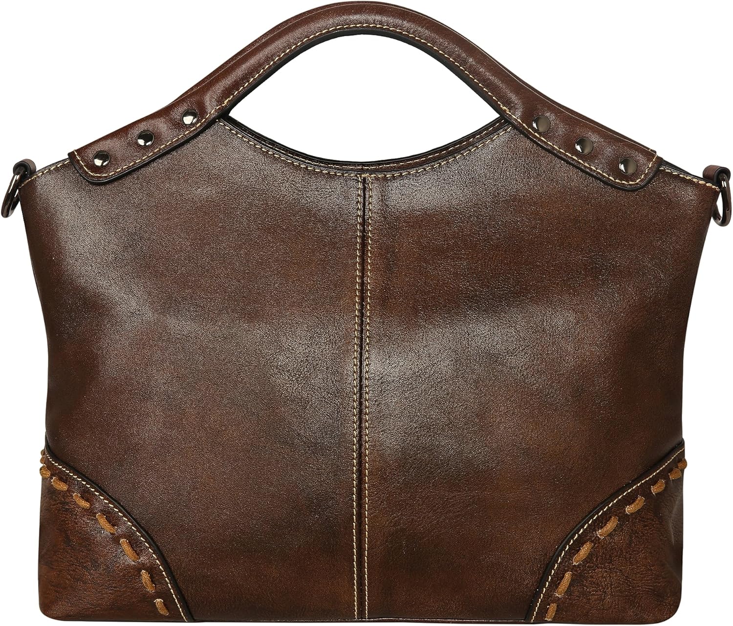 HESHE Leather Purses for Women Satchel Bag Designer Handbag Vintage Top Handle Purse Crossbody Bag Hobo Handbags - Image 9