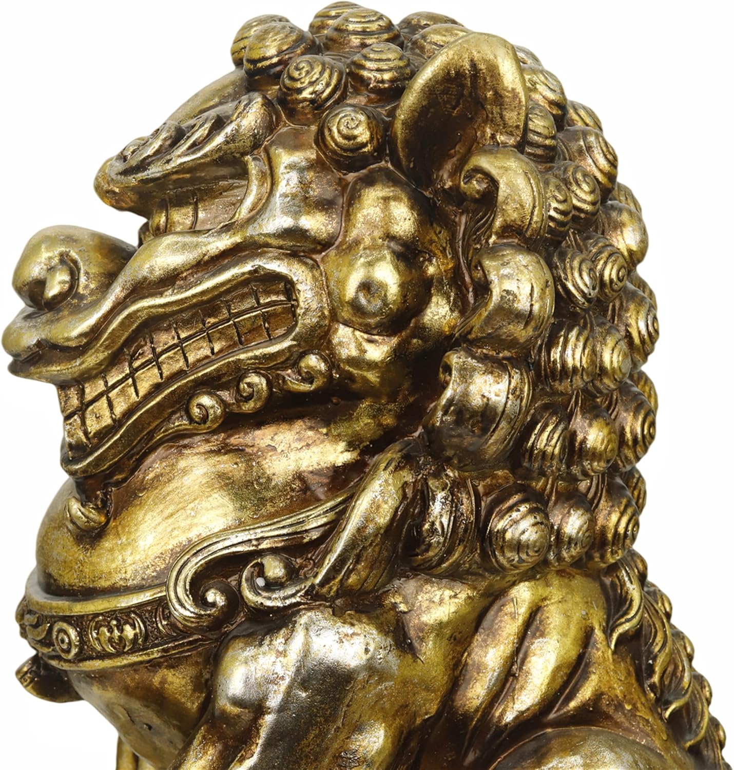 ZOEJADE 21" H Large Resin Guardian Lion Sculpture Chinese Feng Shui Home Outdoor Decor Asian Lion Figurine for Entrance Yard Gifts Wealth Prosperity Female Foo Fu Dogs Statues