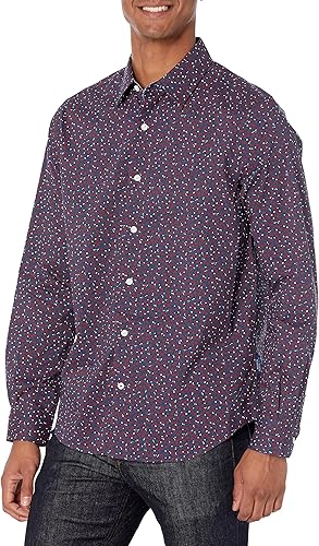 Nautica Navtech Camisa estampada, azul marino marítimo, S