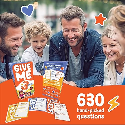 Miniatura 6 de GIVE ME 3 Family Edition - Juegos de fiesta familiar de ritmo rápido e hilarante  Más de 2 jugadores  Juegos de regla de 10 segundos para niños,
