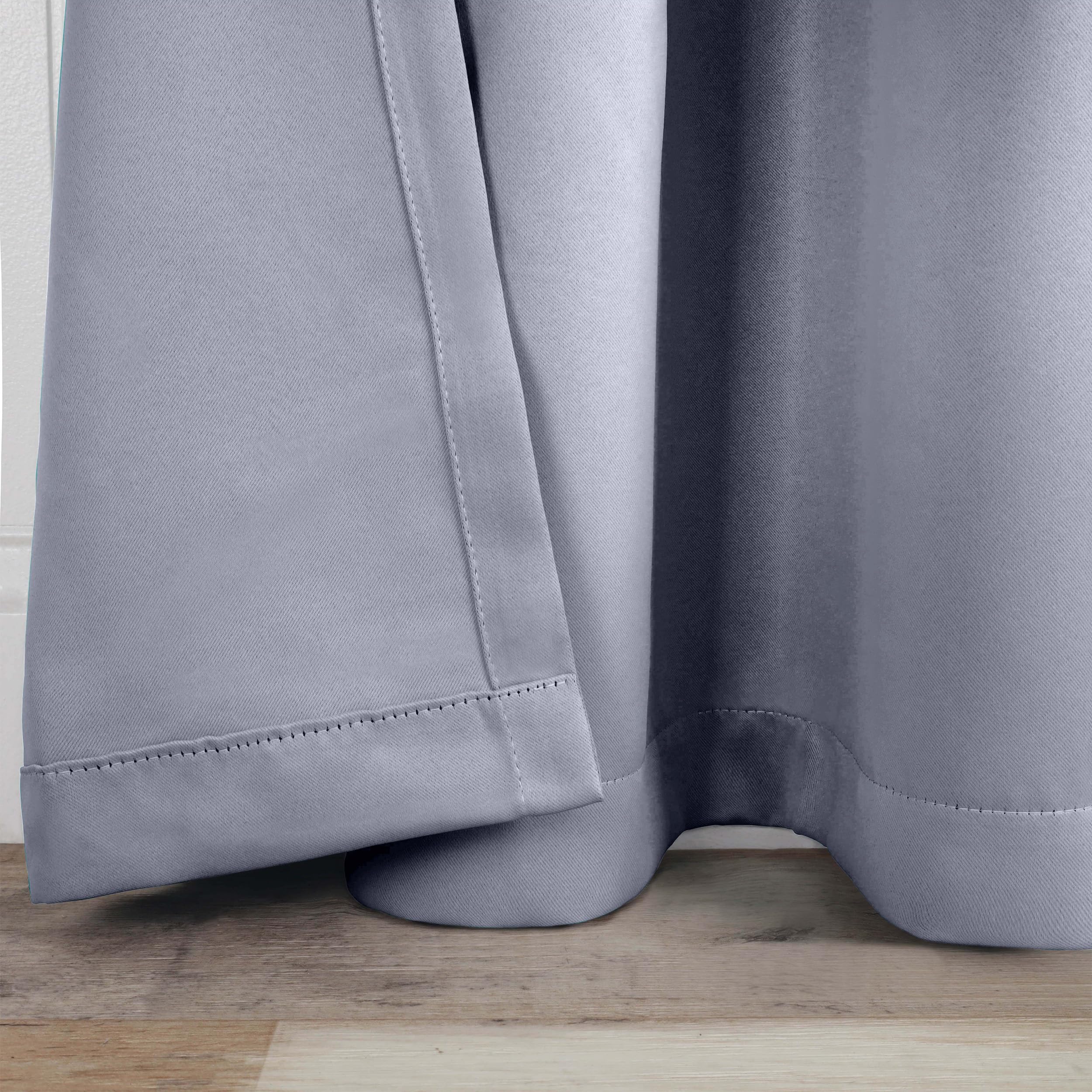 Superior Lot de 2 rideaux occultants thermiques pour chambre à coucher, cuisine, salon, 177,8 x 274,3 cm, bleu pierre