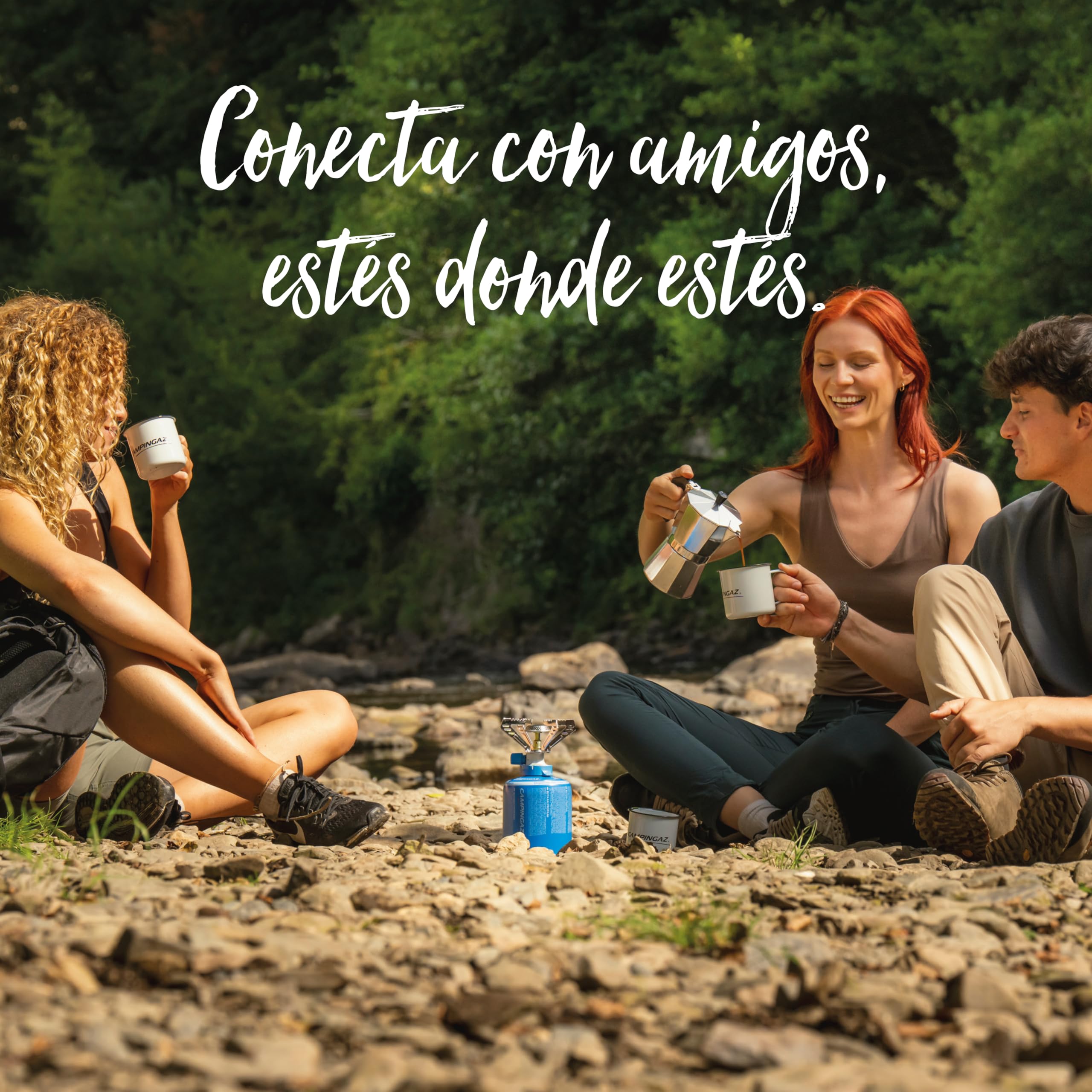 Campingaz Combo Camping Connect Stove & 2 x CV 470 Gas Cartridges | con conexión Easy Clic y función Dual Lock | Hornillo Ligero | Alta Potencia 1250 W | para Camping, Festivales y Senderismo
