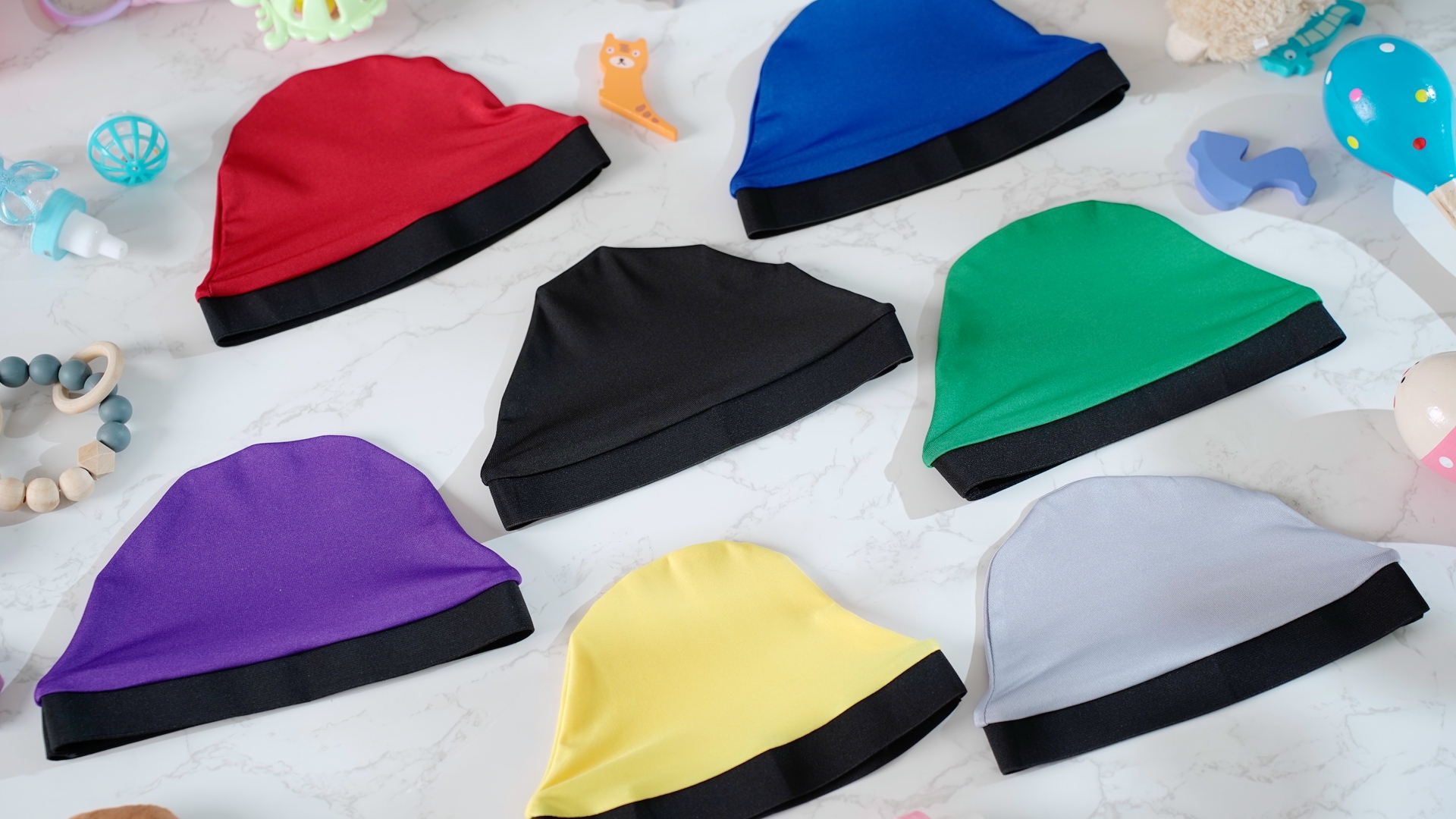 Amazon.com: Geyoga 6 Pcs Kids Satin Wave Caps, Blue, Red, Purple