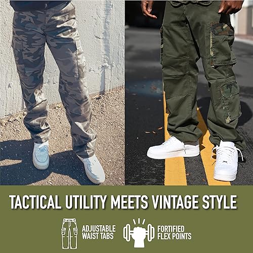 Miniatura 4 de Rothco - Pantalones vintage estilo paracaidista, relajados, estilo cargo con diseño de camuflaje vintage