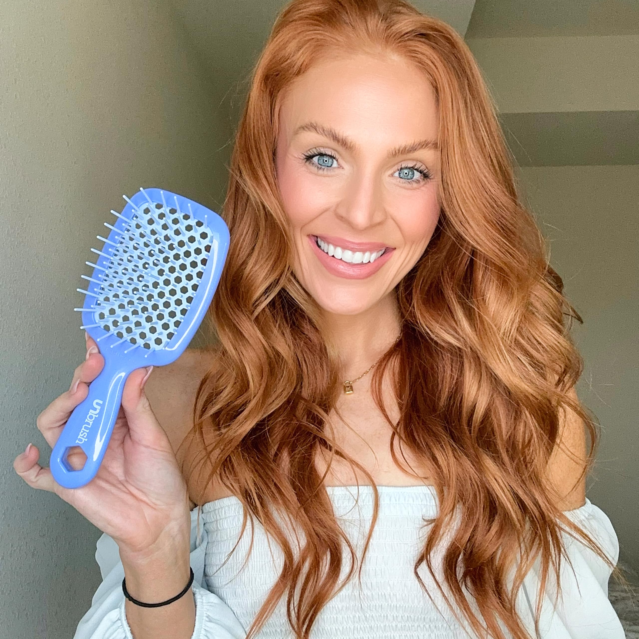 FHI HEAT UNbrush Islak ve Kuru Bacalı Dolaşık Açıcı Saç Fırçası, İris Koyu Mavi