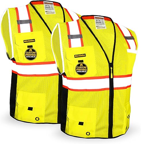 KwikSafety - Charlotte, NC - Chaleco de seguridad BIG KAHUNA 2 PACK Clase 2 ANSI OSHA reflectante de alta visibilidad resistente construcción de