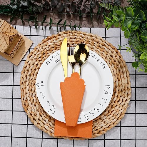 Miniatura 4 de Fuutreo 100 servilletas de cóctel festoneadas de papel grueso, desechables, para fiestas, bodas, cenas, suministros de cumpleaños, 5 x 5 pulgadas