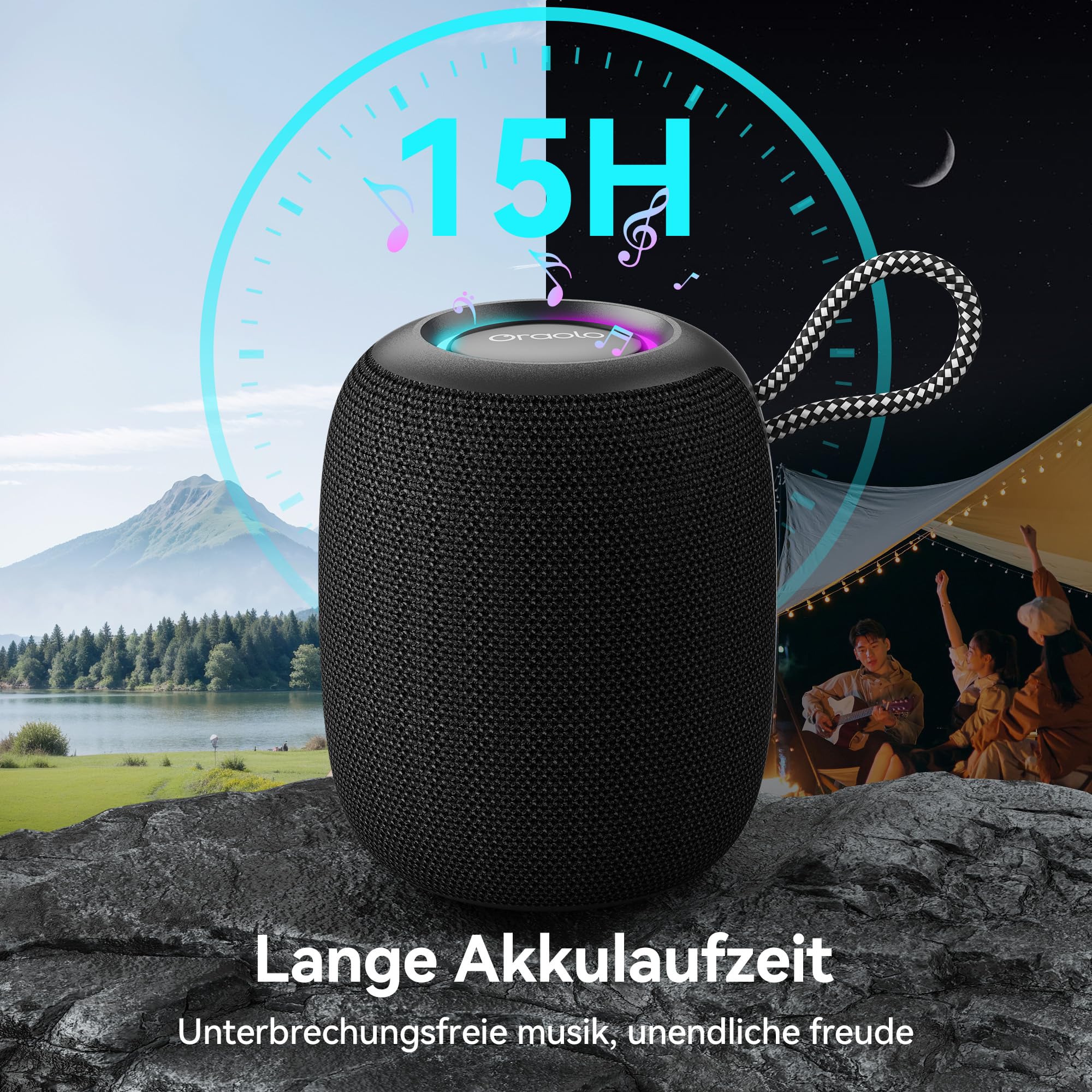 oraolo Mini haut-parleur Bluetooth - Petite boîte à musique portable