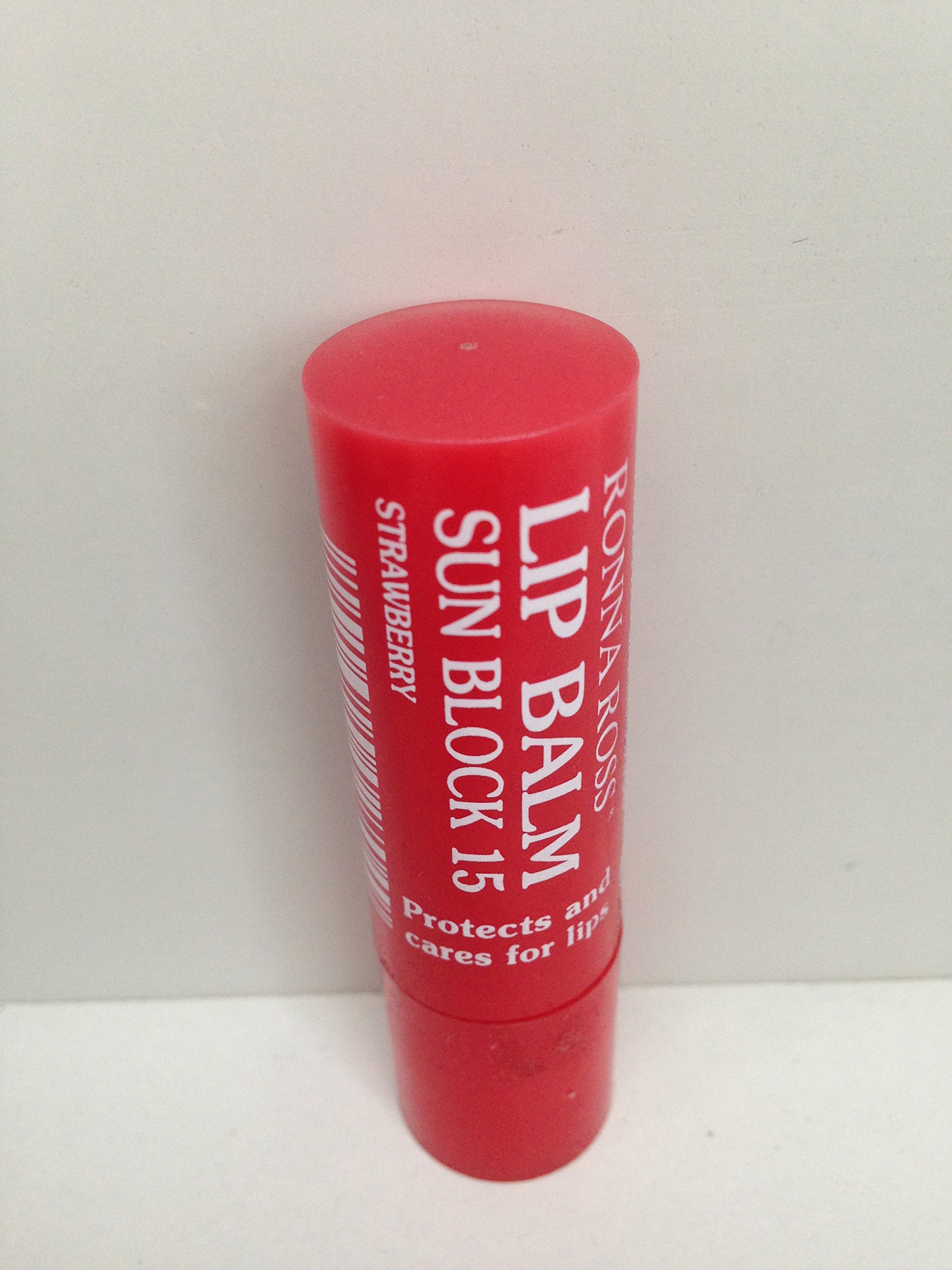 Rona Ross Lip Balm Sun Block SPF 15 Strawberry Lip Flavour. WE SHIP WORLDWIDE