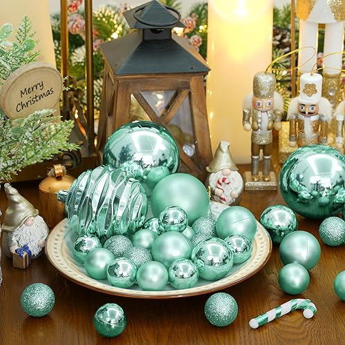 Miniatura 509 de XmasExp Juego de 24 mini esferas de Navidad inastillables para bolas de árbol de Navidad de 1.181 in/1.18 pulgadas (oro rosa)