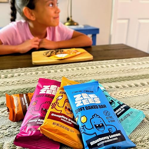 Miniatura 20 de Zee Zees Barras suaves horneadas para pastel de cumpleaños, 1.3 onzas, paquete de 30, sin nueces, grano entero, seguras para la escuela, sobre la