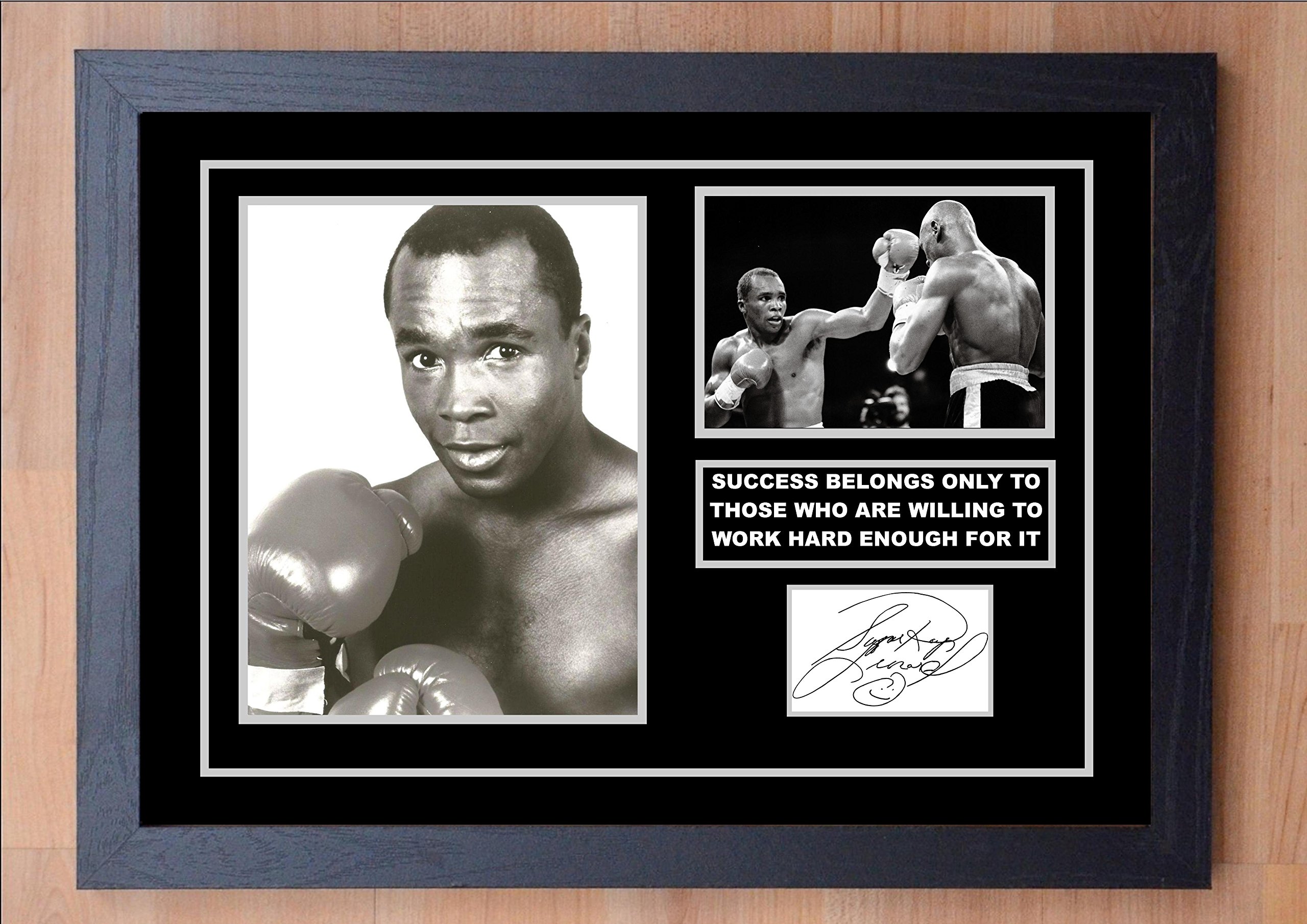 Mark Mountford Stunning Framed Sugar Ray Leonard Signed Autographed Print Boxing