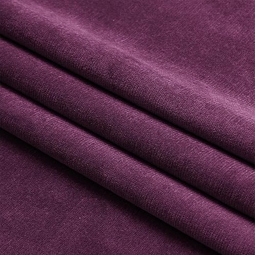 Miniatura 5 de Victree Cortinas opacas de terciopelo con pompones para dormitorio, cortinas opacas de 52 x 84 pulgadas de largo, oscurecimiento de la habitación,