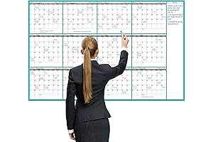 Undated 12 Month Yearly Wall Calendar