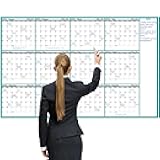Large Dry Erase Calendar for Wall - Undated 12 Month Wall Calendar, 37”×58
