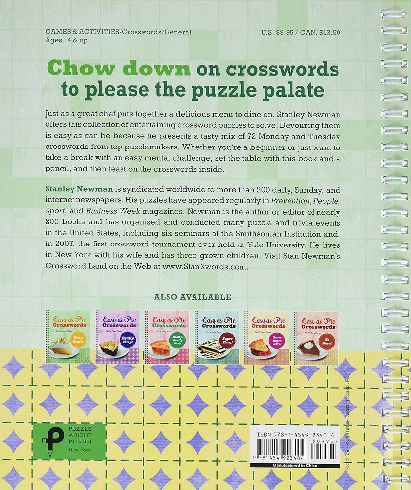Easy as Pie Crosswords: Easy as Can Be!: Newman, Stanley ...