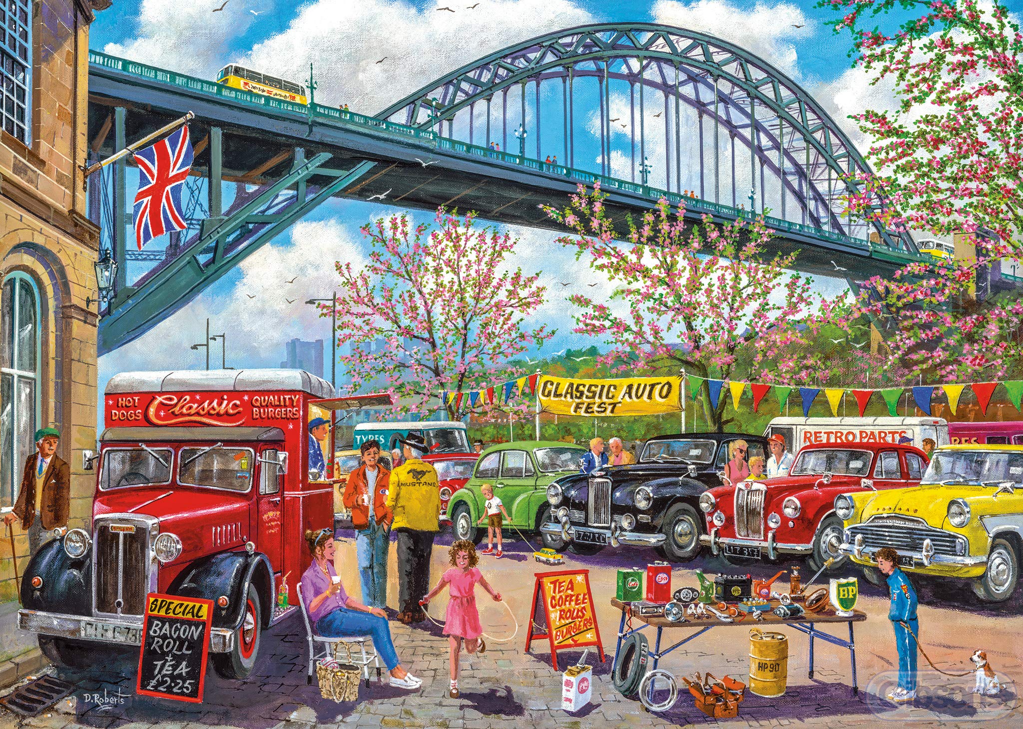 Puzzle Gibsons 500 Pezzi | Auto Classiche A Matlock Bath | Riciclato Per Adulti - 3