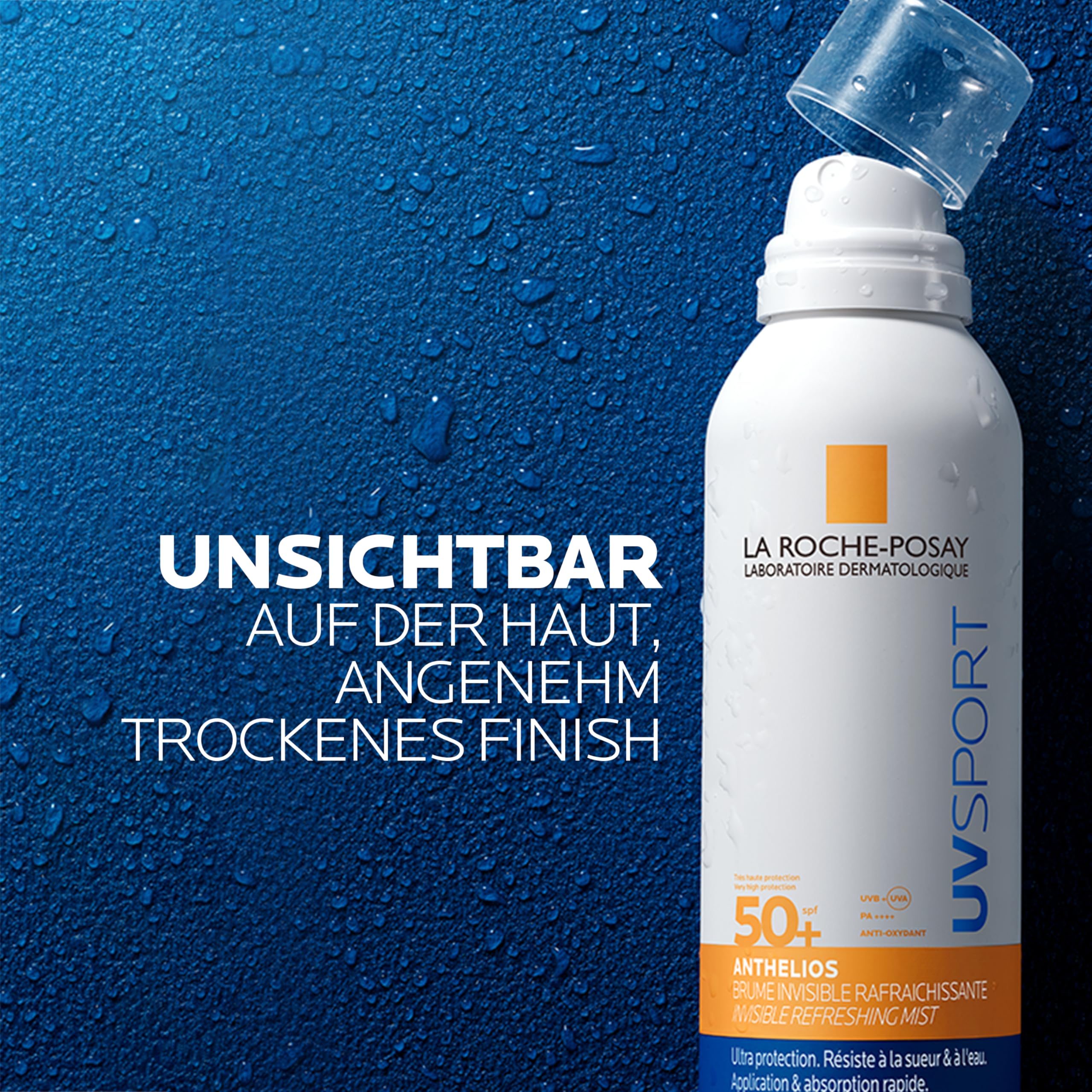 La Roche Posay Anthelios UV Sport Unsichtbarer Nebel, erfrischender SPF50+, alle Hauttypen, 200 ml