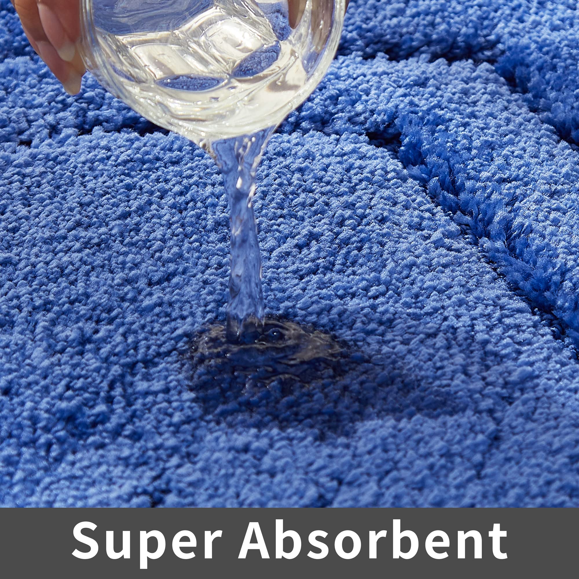 COSY HOMEER Tapis de bain antidérapant extra épais absorbant en peluche lavable