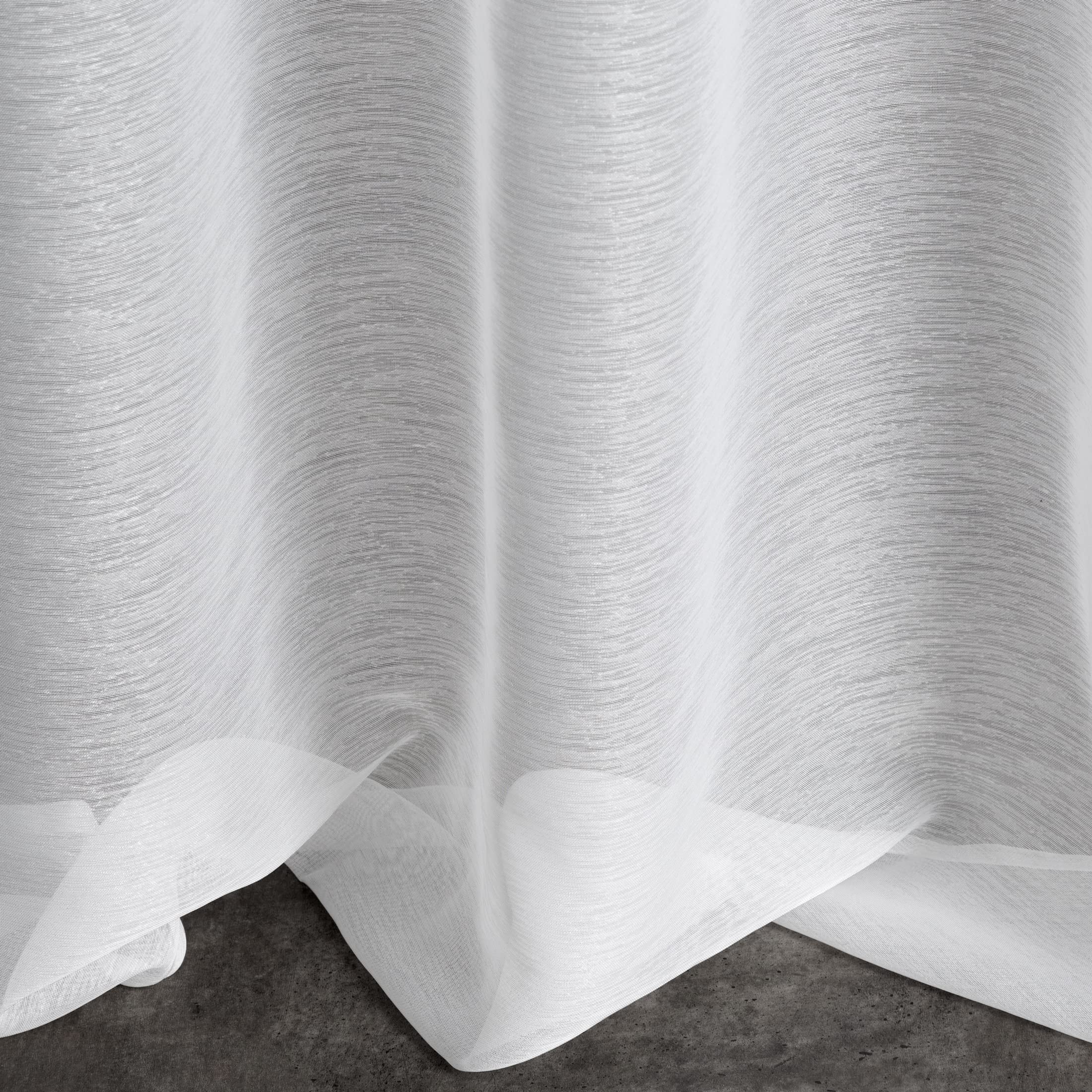 Eurofirany Belissa, tenda bianca trasparente con struttura antipioggia orizzontale e nastro plissettato anche per binario a soffitto/binario per tende, confezione da 1 pezzo, trasparente, leggera,