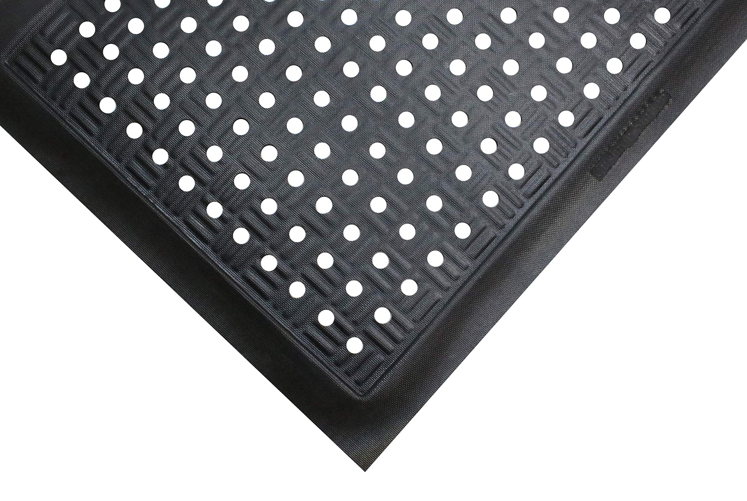 Cushion Station Anti-Fatigue Mat by M+A Matting – Stock Size, High-density, closed-cell nitrile foam, Black, Model 3713283