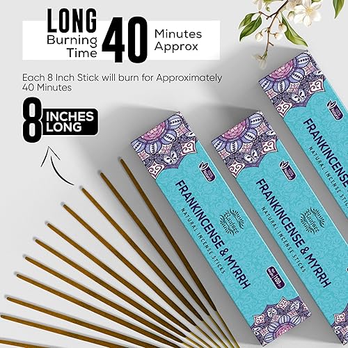 Miniatura 4 de Raajsee Frank insense - Varillas de incienso (6.35 oz), 100 % puras, orgánicas y naturales enrolladas a mano, libres de productos químicos (paquete