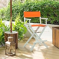 Vista 455 de Silla de Director de 18" Marco Blanco Lona Rosa