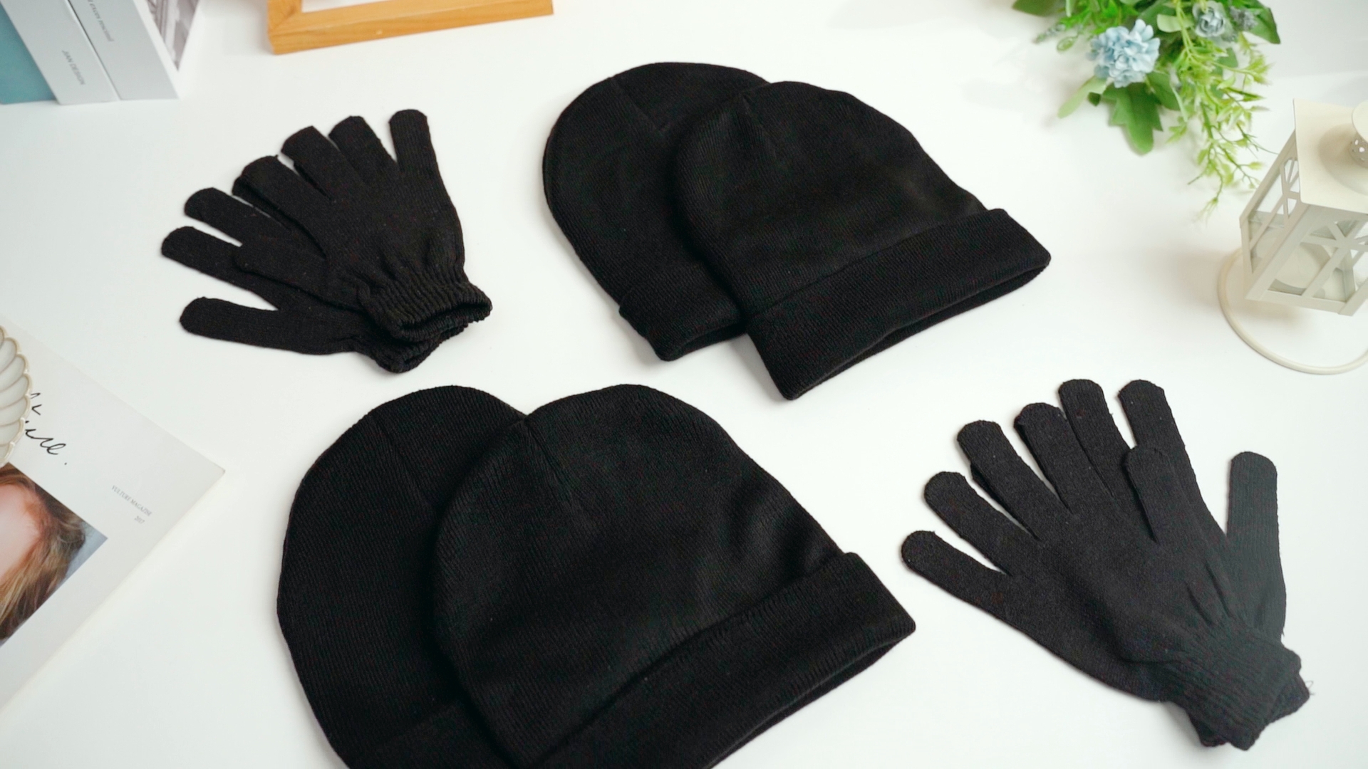 Amazon.com: Handepo 64 Pcs Warm Glove Hat Bulk Windproof Cap 