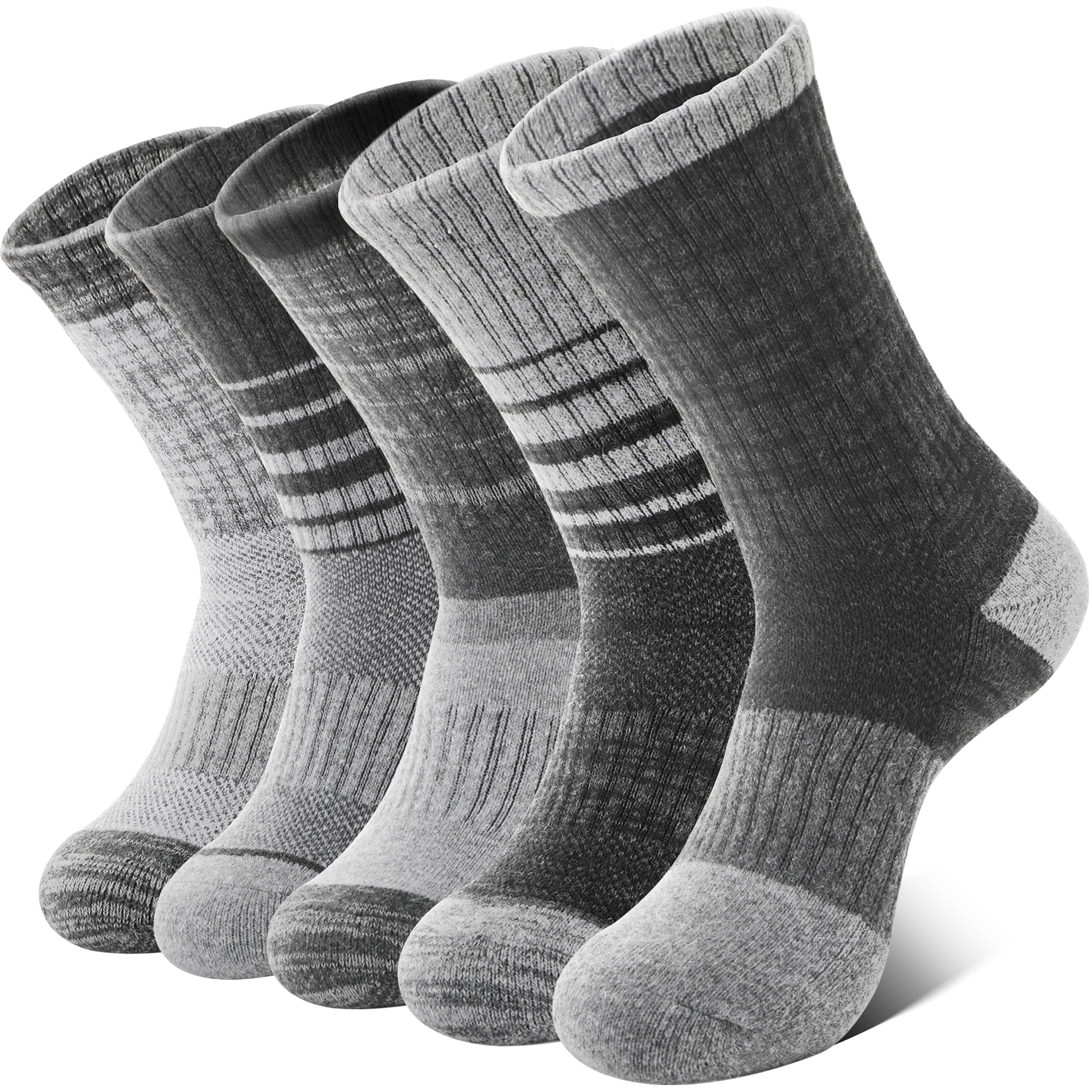 Anlisim Calcetines térmicos de lana merino para mujer, para invierno, cálidos, para botas de trabajo, 5 pares