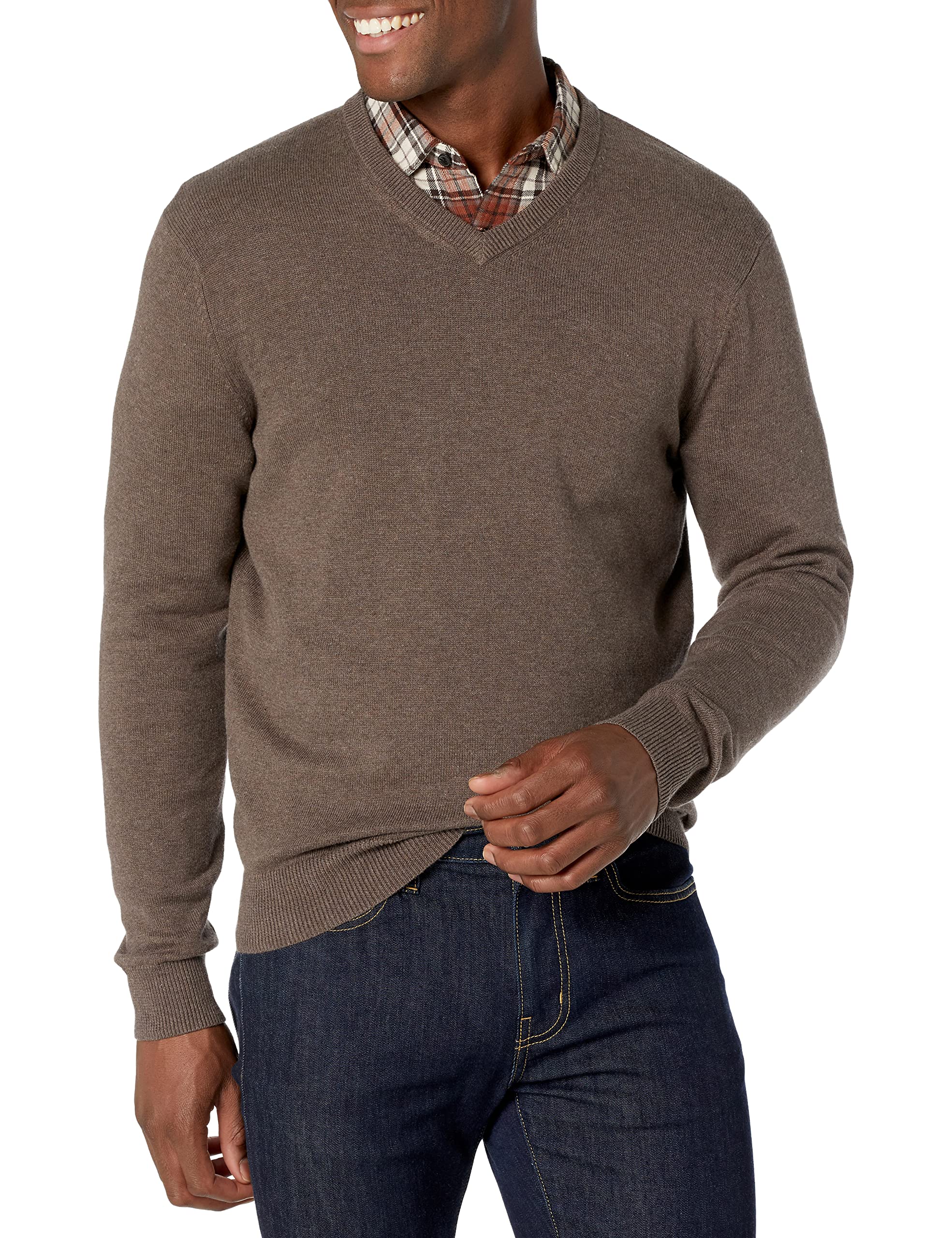 Amazon Essentials Maglione con Scollo a V (Disponibile in Taglie Extra Forti) Uomo