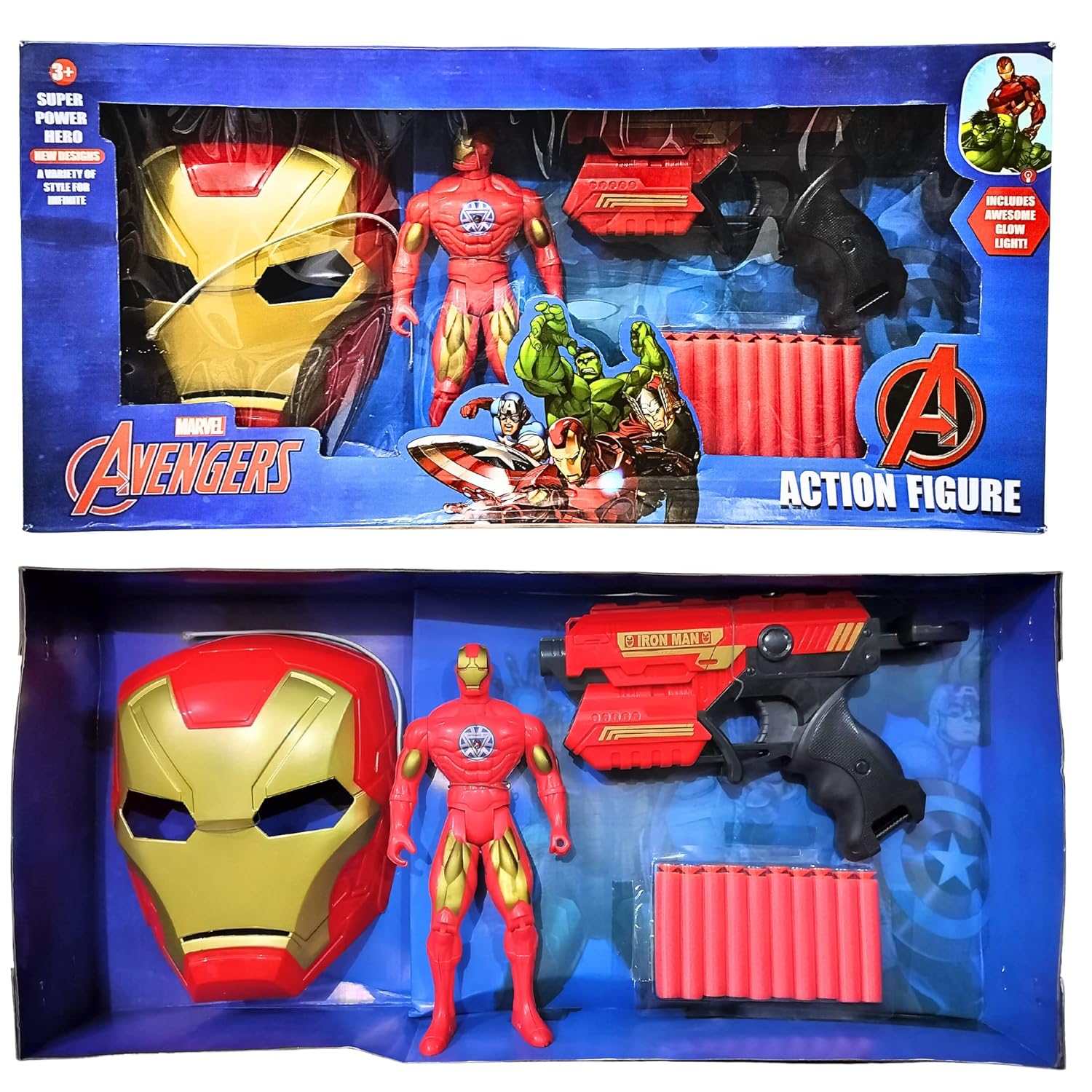 Buy Kart In Box Set of Iron Man Iron Man Toys Iron Man Action Figure Toy Play Gun with