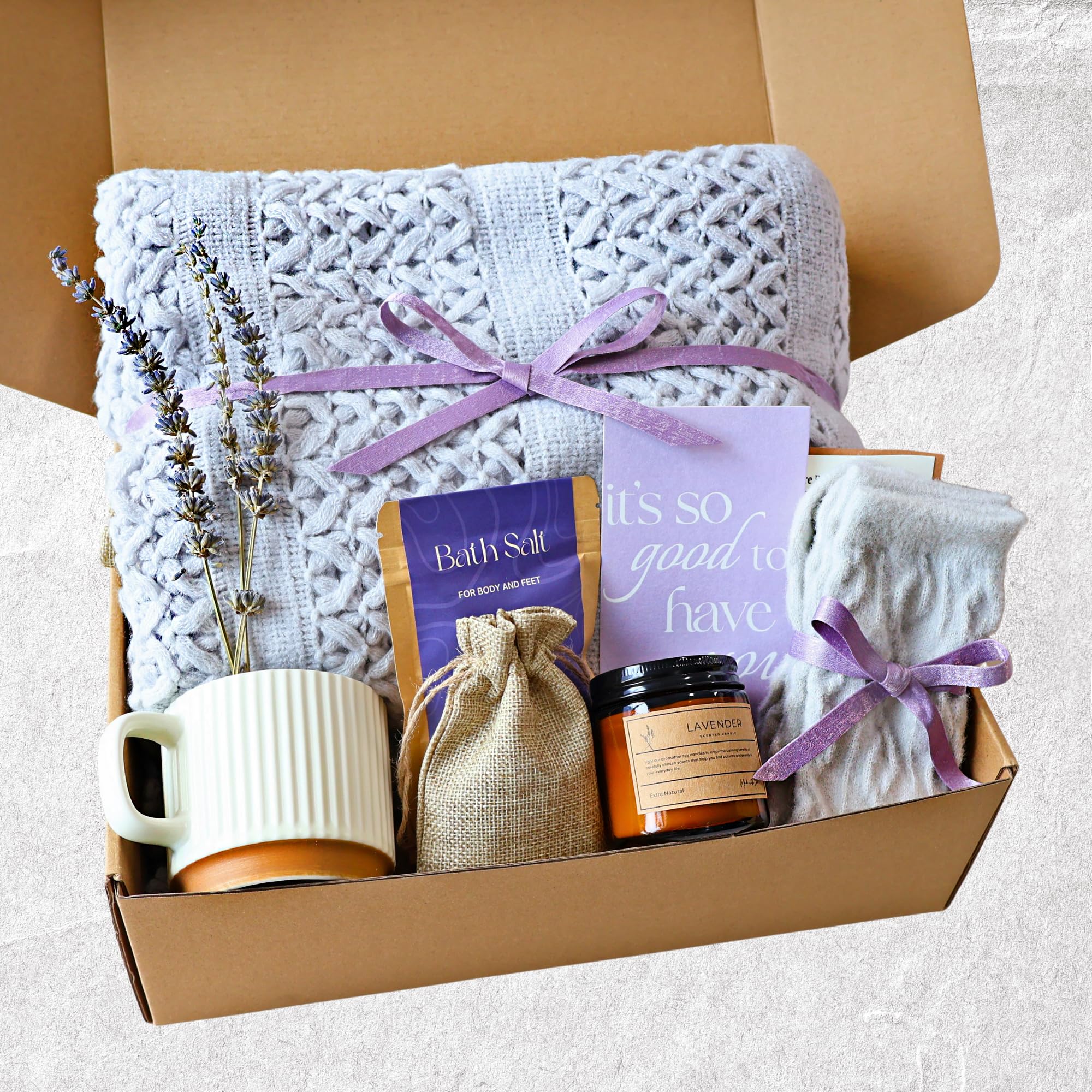 Get Well Soon Cesti regalo per le donne – Pacchetto di cura per le donne dopo l'intervento chirurgico, regali di pensiero, cestino di compleanno, scatola regalo per la cura di sé, abbraccio comfort in
