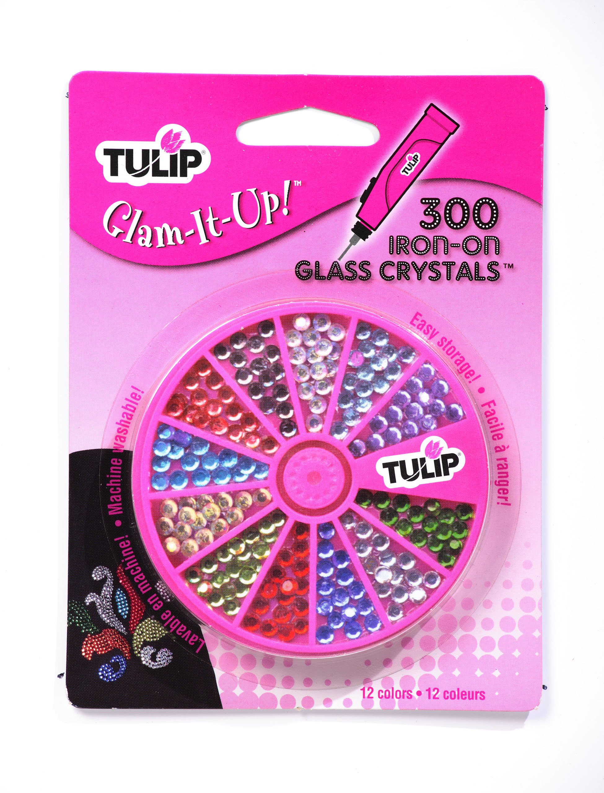 TULIP I Love To Create Glam-It-Up Iron-On Crystals 300 kg-Assorted, Multi-Color, One size