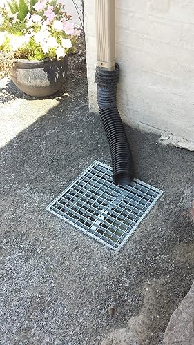 Miniatura 7 de Vodaland - Cuenca de captura de 16 x 16 pulgadas. Plástico PPE con rejilla de acero galvanizado estampado y cesta de sedimentos incluida.