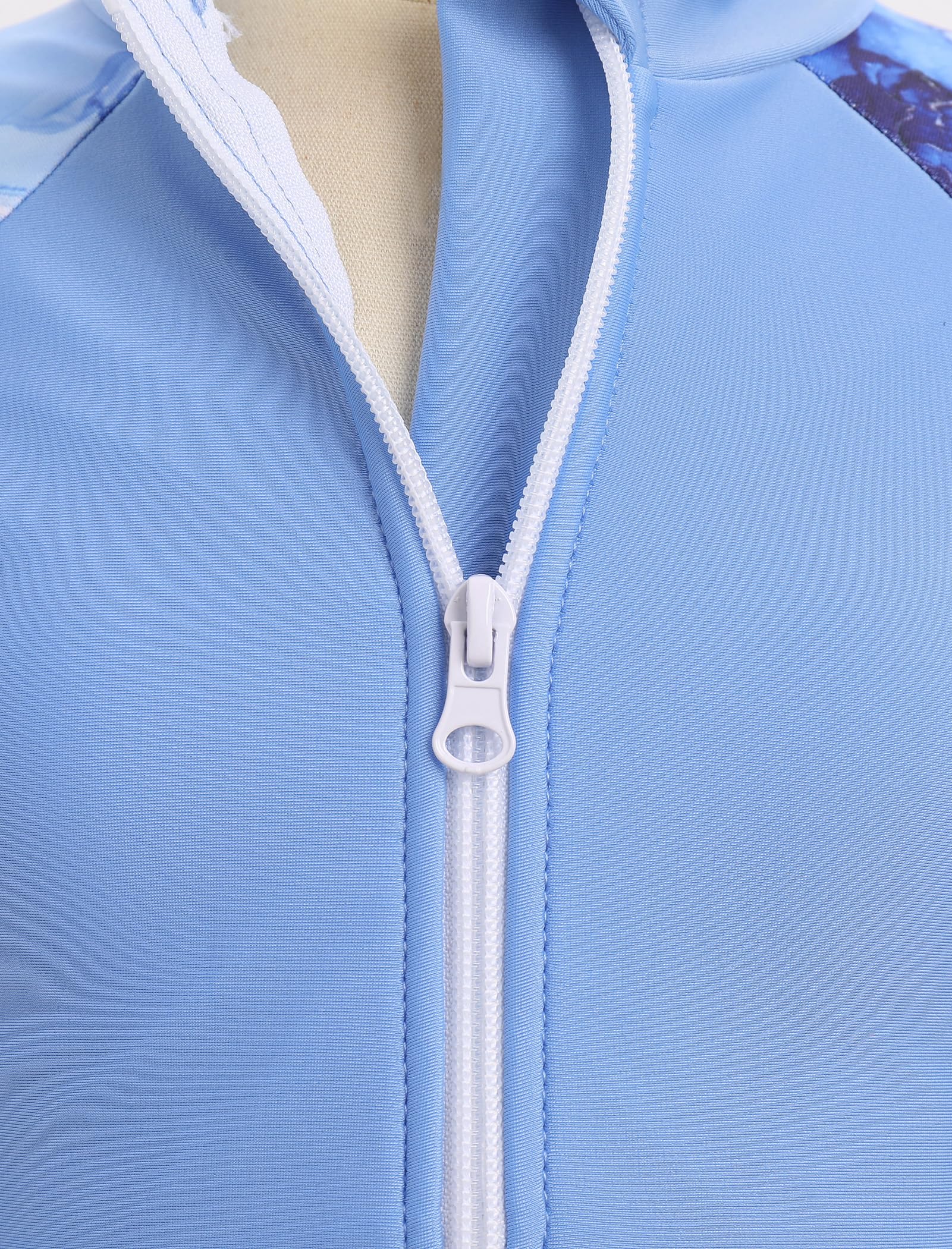 Odizli Burkini Badebekleidung für Mädchen, Kinder, bescheidene Bademode, langärmelig, Reißverschluss, Oberteil + Shorts + Hose, Ganzkörper-Badeanzug für muslimischen Körper