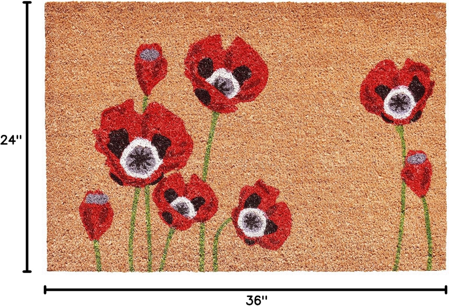 Calloway Mills Red Poppies Doormat