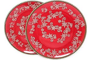 Temp-tations Cupped Dinner Plates for Alluring Floral Festive Table