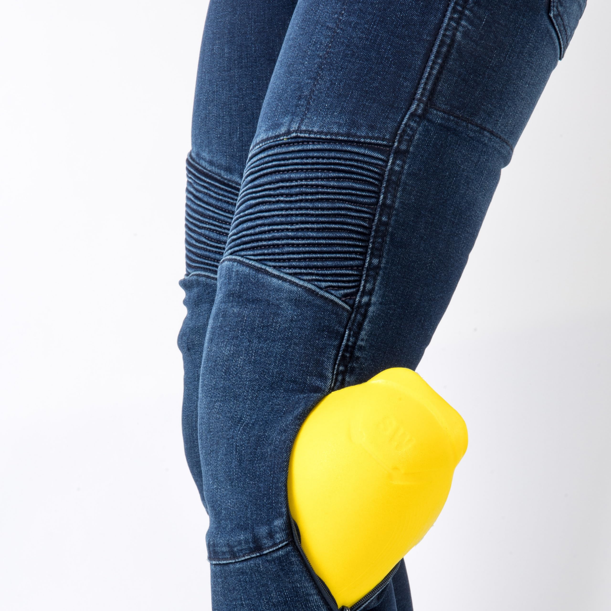 OZONE MOTO Agness II Lady Pantalones Vaqueros de Moto Mujer | Forro de Fibra Aramida | Protectores de Rodilla Nivel 2 | Bolsillos para Protectores de Cadera y Coxis | Slim Fit