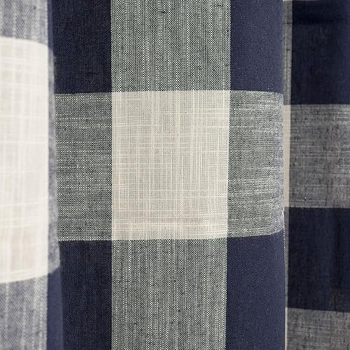 Vista 41 de Juego de cortinas de cocina, con festón, con visillo Hopewell Blanco