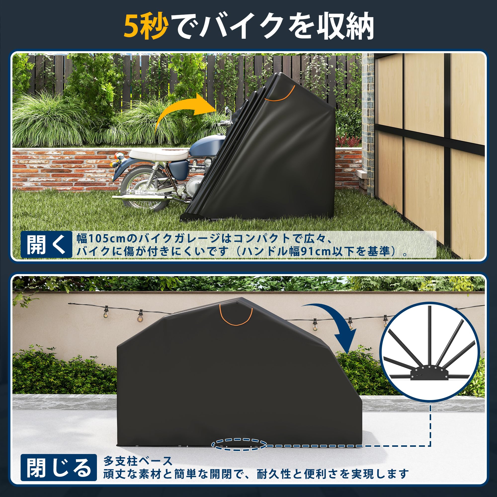 Amazon.co.jp: COVERONICS バイクガレージ バイクシェルター 自転車
