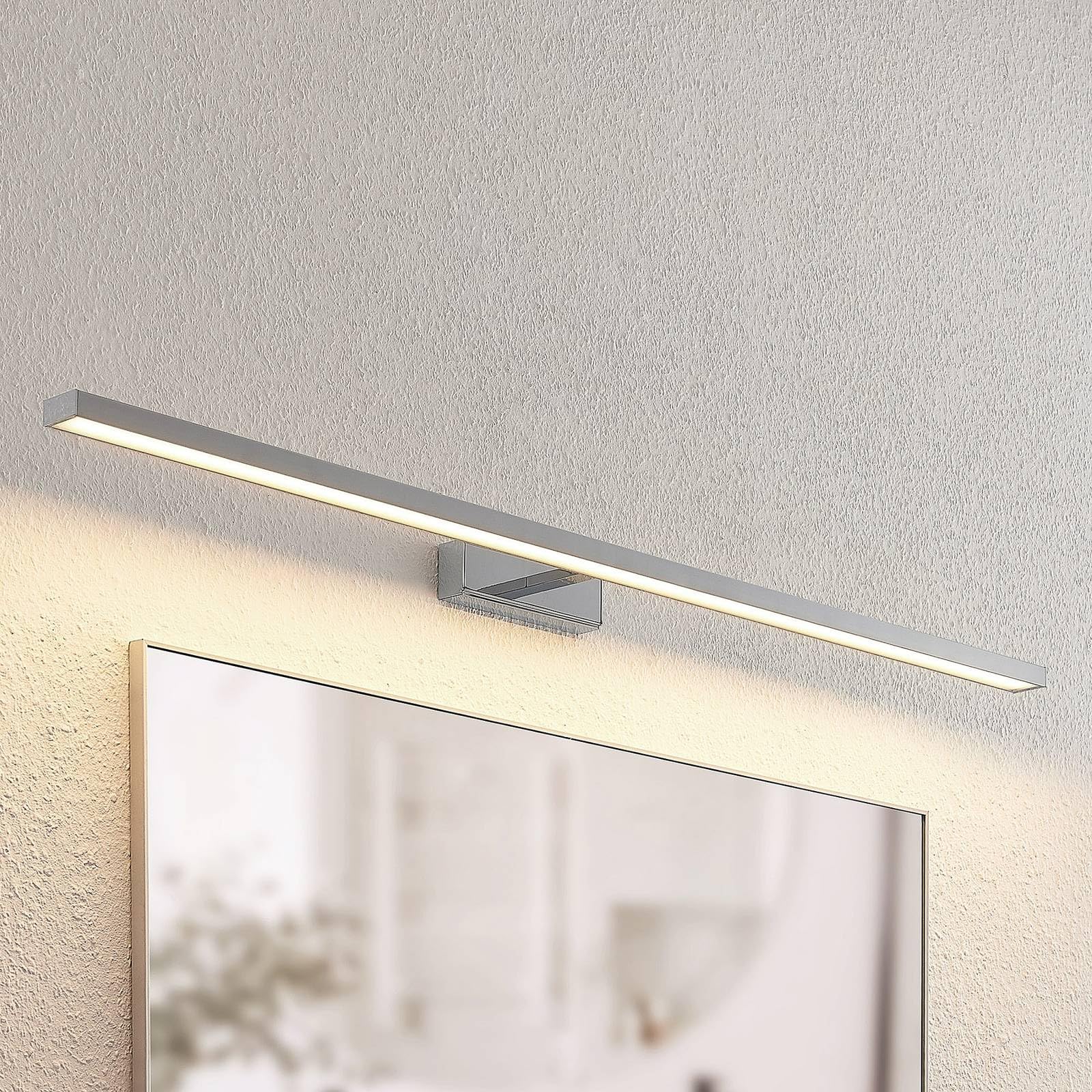 Lindby Bombillas LED aplique de pared interior en blanco, cromo, lámpara | iluminación de pared, moderno, 3000 k blanco cálido, de aluminio, luz de espejo para cuarto de baño, pasillo