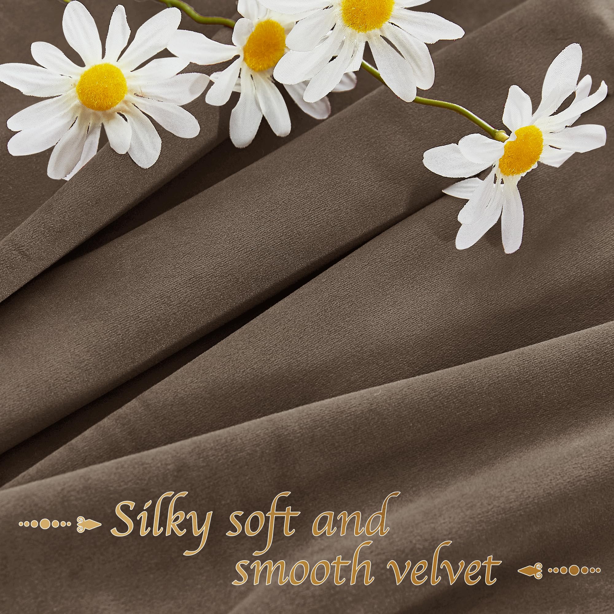 PONY DANCE Pencil Pleat Champagne Velvet Curtains - Image 4