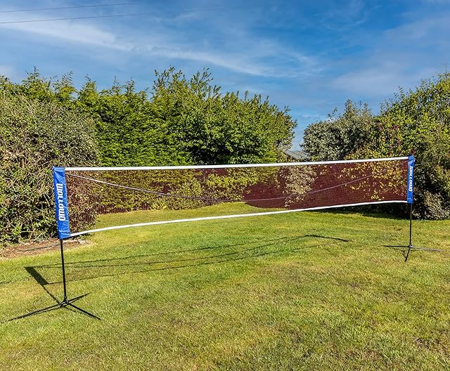Wollowo 6m Foldable Portable Badminton Volleyball Net Frame Stand, FREE Shuttlecocks and Carry Bag