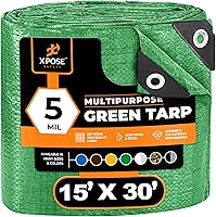 Vista 48 de Xpose Safety - Lona de polietileno ligera azul – Funda protectora multiusos, paño de goteo – duradero, impermeable, resistente a la intemperie