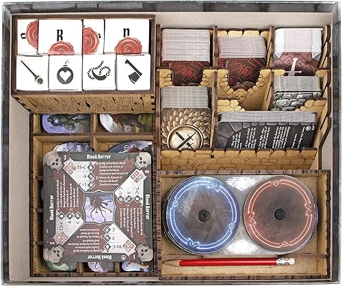 TowerRex Organizador de juegos de mesa para Gloomhaven Jaws of The Leon, organizador de juegos de mesa para Gloomhaven Jaws of The Lion