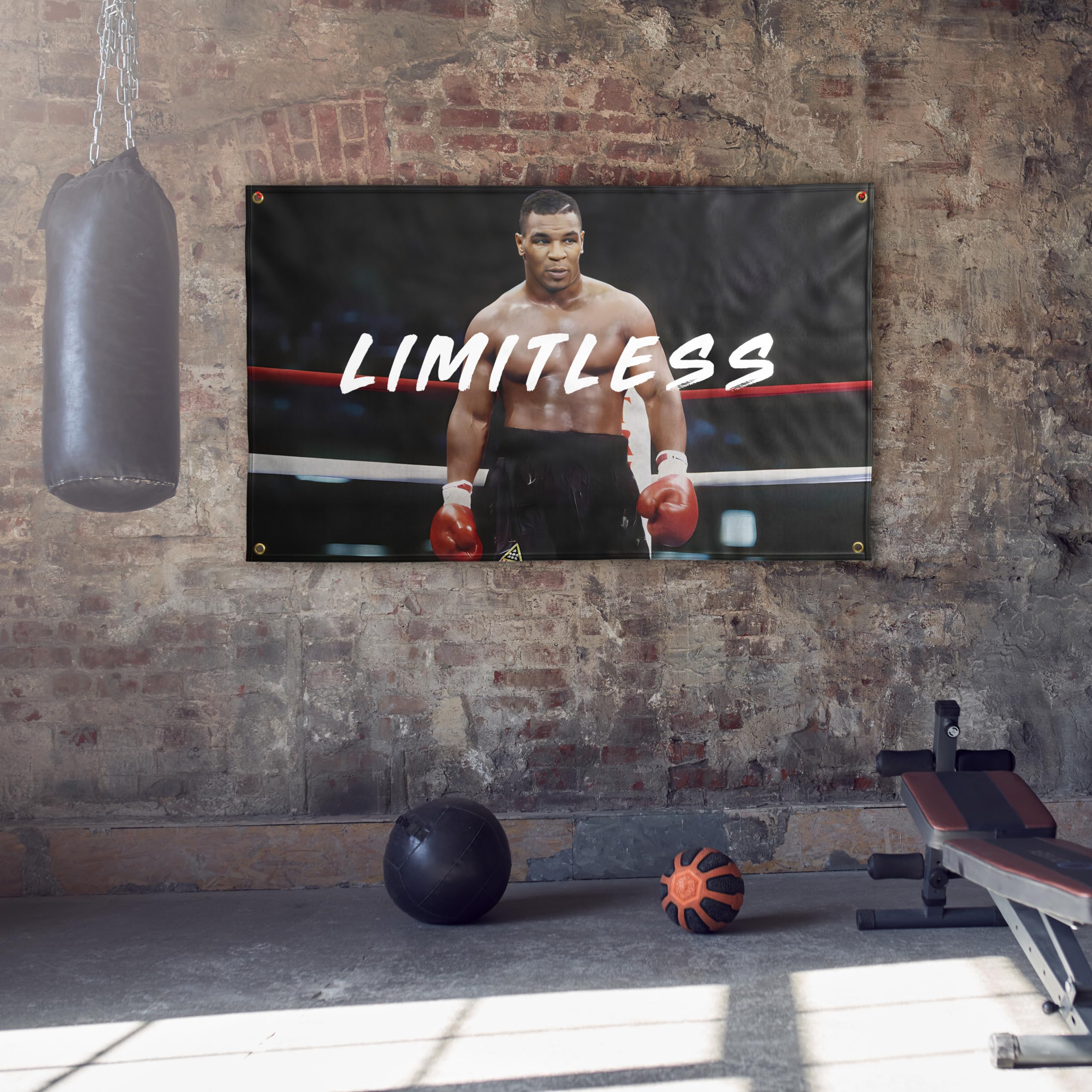 Drapeau Motivation Mike Tyson 'Be Unstoppable' – 90 X 150 Cm, 4 œillets, Décoration Gym, Garage, Bureau, Homme - 10