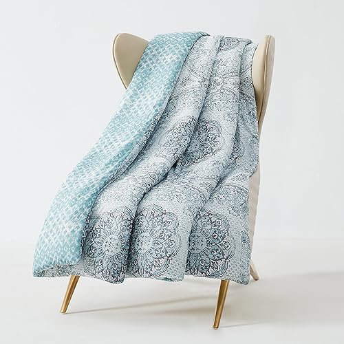 Miniatura 5 de Boho Living Juego de edredón, ropa de cama Picadilly Queen, juego de 5 piezas, incluye edredón reversible, 2 almohadas decorativas y 2 fundas de