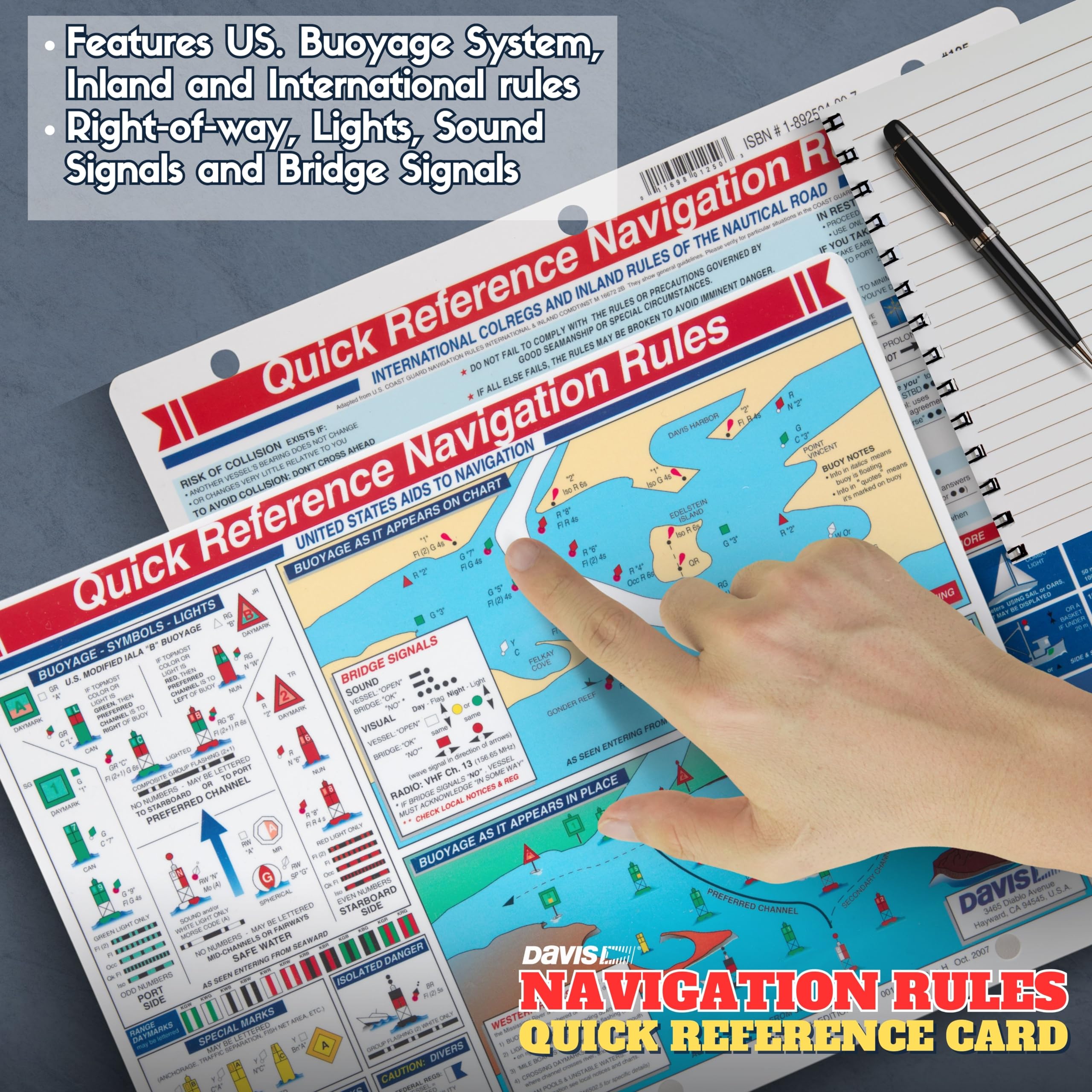 Navigation Aid Module Card Sugar Packet Dispenser Davis Celestial Navigation Quick Reference Card ...